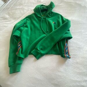 Aviator Nation Green cropped hoodie